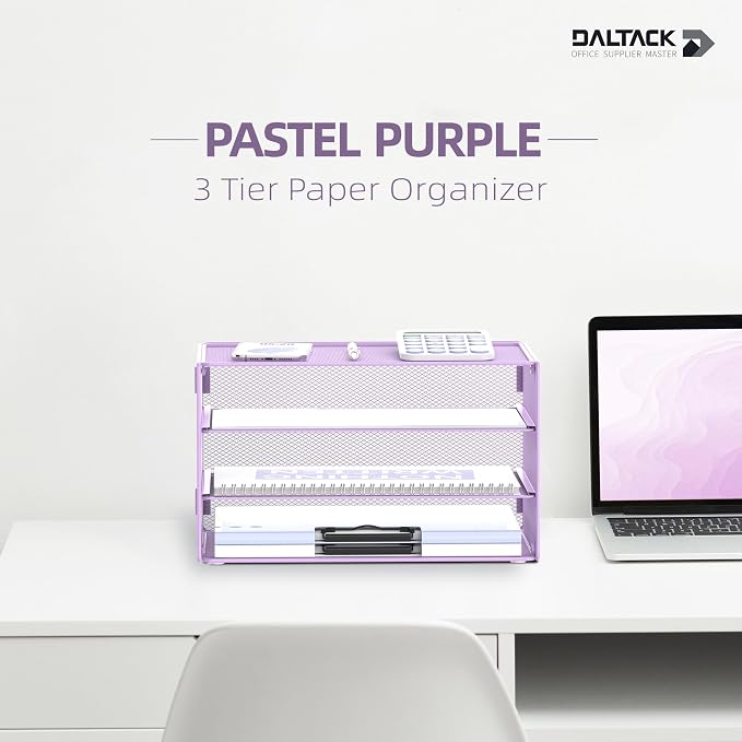 DALTACK 3 Tier Letter Tray Paper Organizer - Image 2