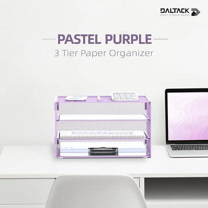 DALTACK 3 Tier Letter Tray Paper Organizer - Image 2