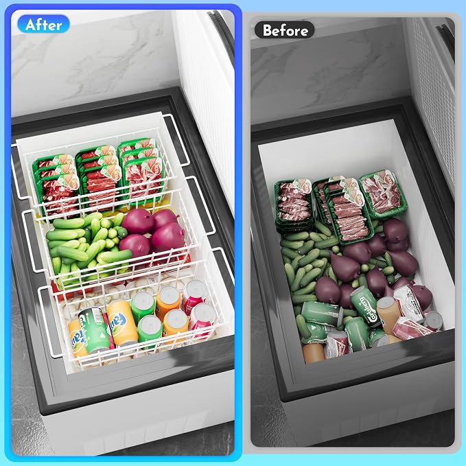 17.5 Inch Metal Wire Freezer Bins - Image 4