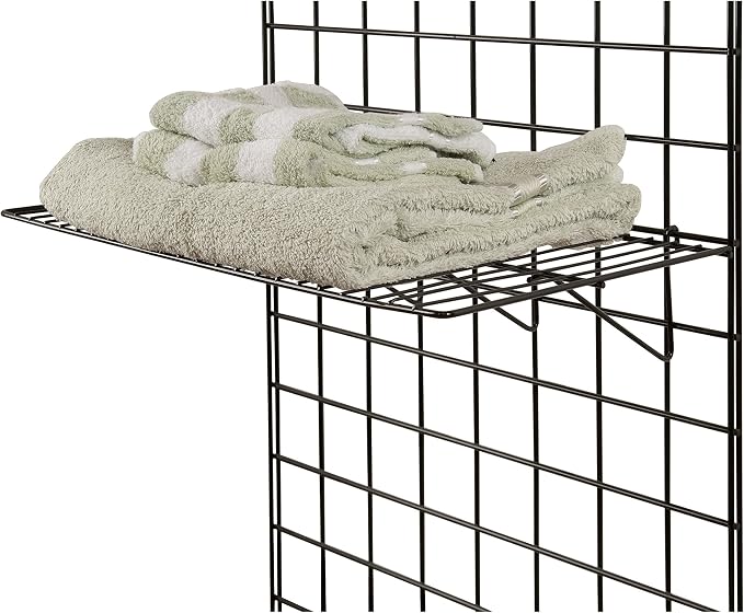 Only Garment Racks BLK-2412 Grid Panel Display Shelf - Image 2