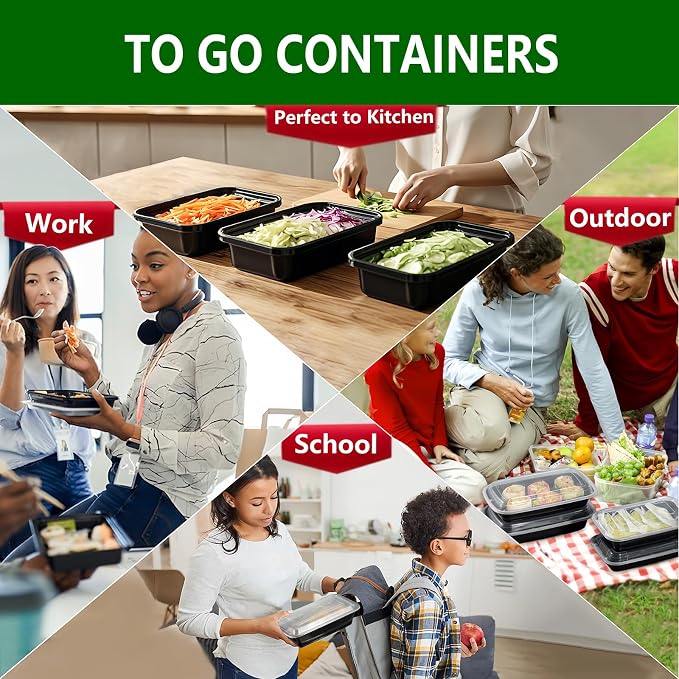 [20 value pack single one compartment 12oz MINI Meal Prep Food Storage - Image 7