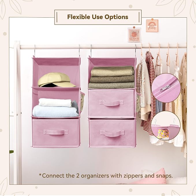 GRANNY SAYS Hanging Closet Organizer 6-Shelf, Separable to 2 Pack 3-Shelf - Image 4
