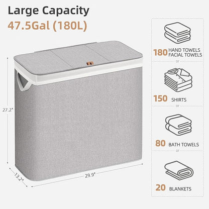 STORAGE MANIAC Triple Laundry Hamper - Image 3