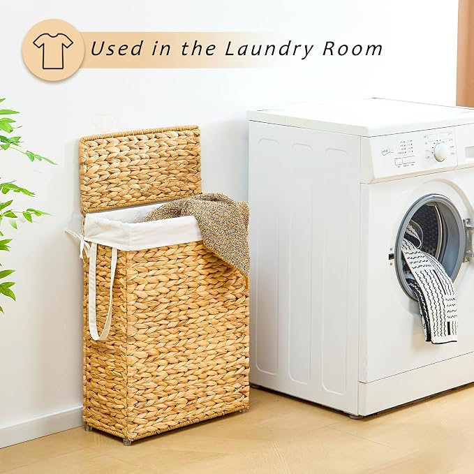 Handwoven Slim Laundry Hamper - Image 5