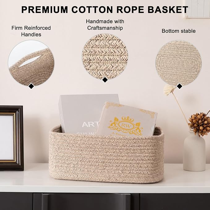 4 Pack Small Storage Shelf Baskets - Image 4