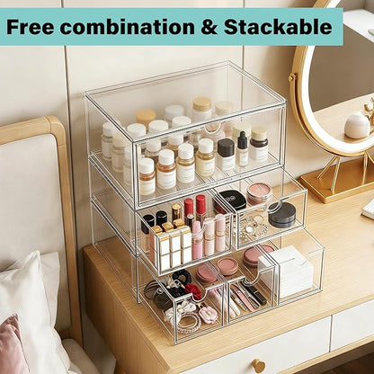Prsildan Acrylic Storage Drawers Clear Makeup Organizer - Image 5