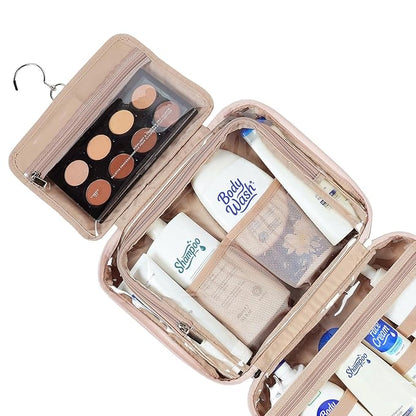 NISHEL Travel Toiletry Bag for Women, Makeup Essentials Organizer, Hanging Case - Image 3