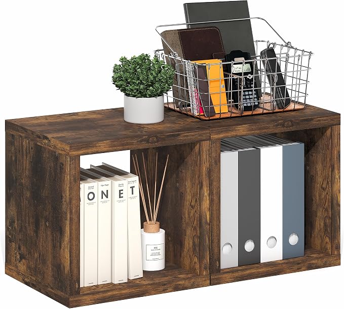 Furinno Cubicle Book Shelf, Cube Storage Organizer Bookcase - Image 6