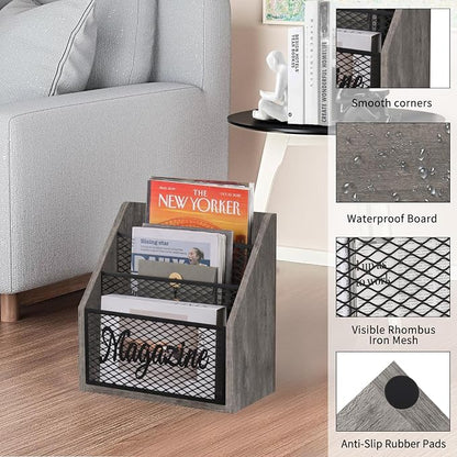 YINMIT Magazine Holder, Stepped 3 Tier Magazine Rack Floor, Magazine Storage - Image 3