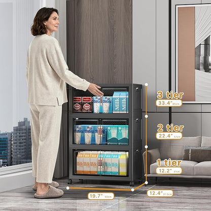UAMFURI Stackable Storage Bins, 165QT Collapsible Drawers - Image 2