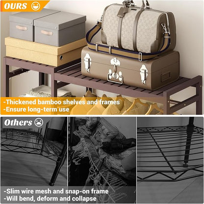 Homykic Bamboo Clothes Rack Garment Rack - Image 6