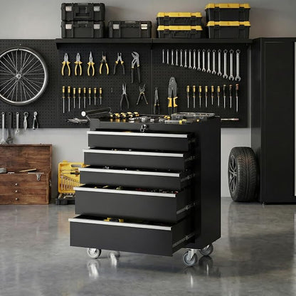 Garvee Rolling Tool Chest, 5 Drawers Tool Storage Cabinet, Toolbox - Image 9