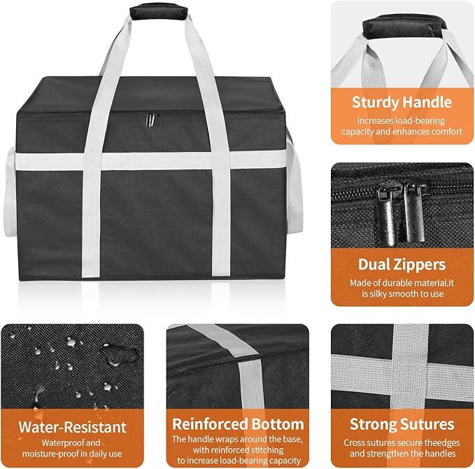 XXXL 2 Pack Insulated Food Delivery Bag - Image 6