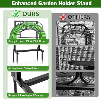 Garden Hose Holder, Freestanding Water Hose Holder Stand - Image 4