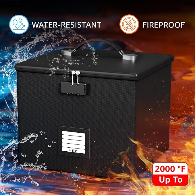 Fire Proof File Box for Documents - Image 2