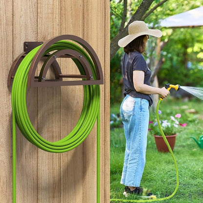 OLV Garden Hose Holder, Outdoor Hose Holder Wall Mounted Holds 125-ft Hose - Image 8