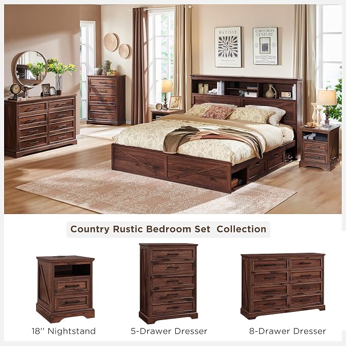 ACCOHOHO 18" Farmhouse Nightstand Set of 2 - Image 8