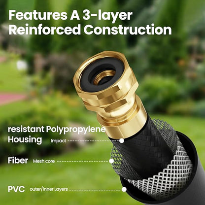 Retractable Garden Hose Reel, 1/2 in x 50 ft Wall Mounted Hose Reel | - Image 4