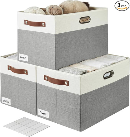 Large Collapsible Fabric Storage Bins by Bagnizer