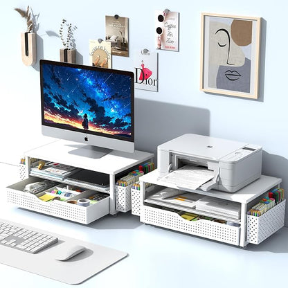 Spacrea Desk Organizer and Accessories, Computer Monitor Stand Riser - Image 7