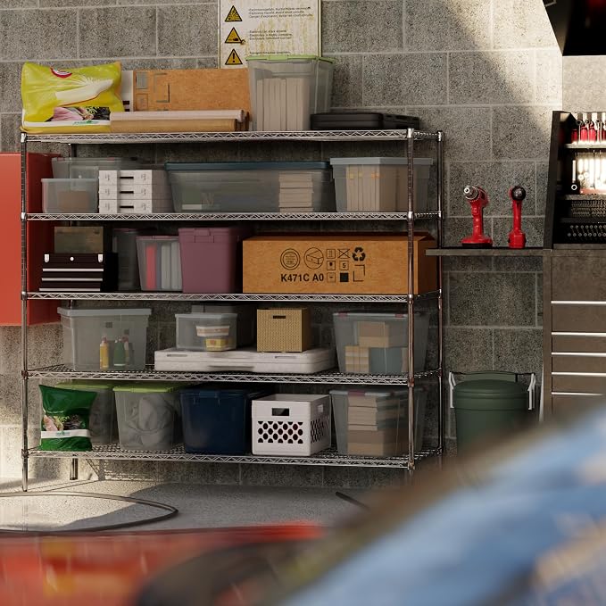 24" Deep x 72" Wide x 64" Height Wire Shelving Kit | 5-Tier | NSF Commercial - Image 8