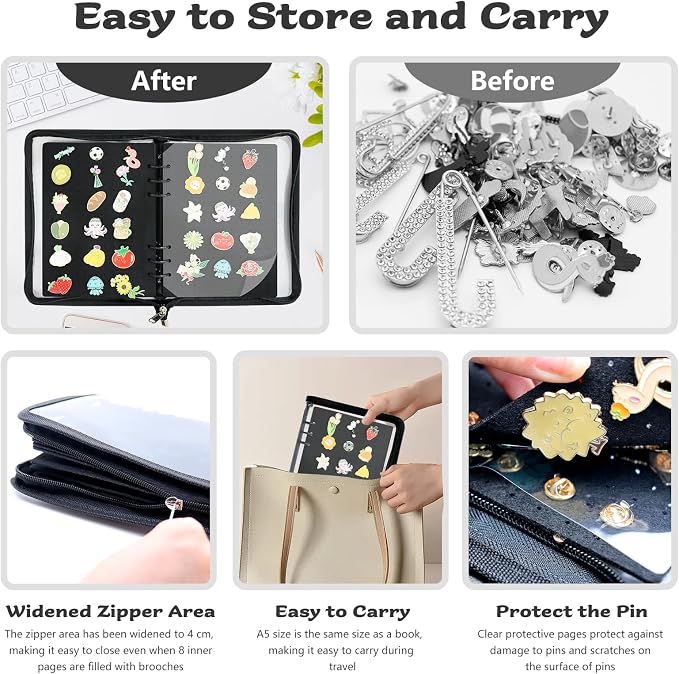 Enamel Pin Display Book Pin Collection Binder Holder Trading Book - Image 4