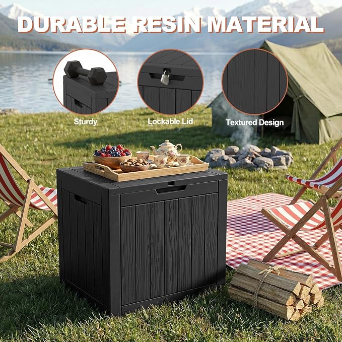 EFU Outdoor Storage Box 38 Gallon Deck Box Lockable UV Resistance Waterproof - Image 4