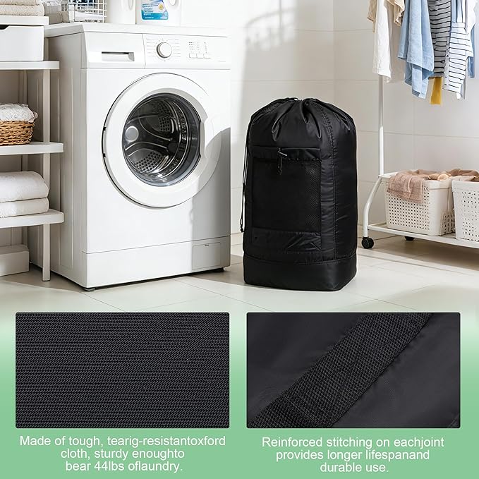Backpack Laundry Bag, Large Travel Laundry Bags - Image 7
