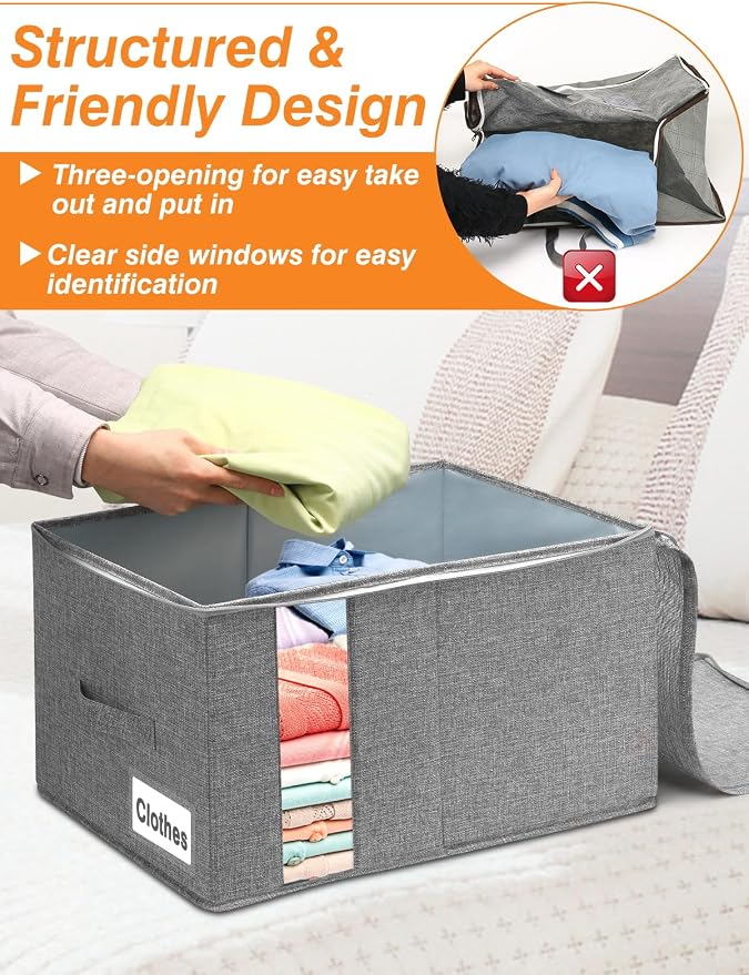 60L Blanket Storage, Comforter Storage Bag - Image 5