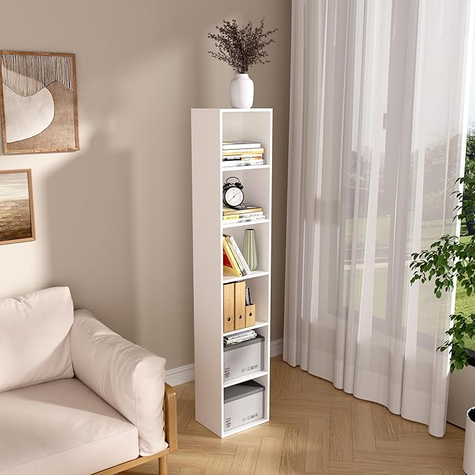 Wooden 6 Cube Storage Organizer, 6 Tier Storage Cubes Storage Display Cubby - Image 2