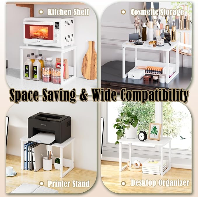 MARTY Countertop Organizer, 17.1"x12.4", Cabinet Organizer Microwave Stand | - Image 7