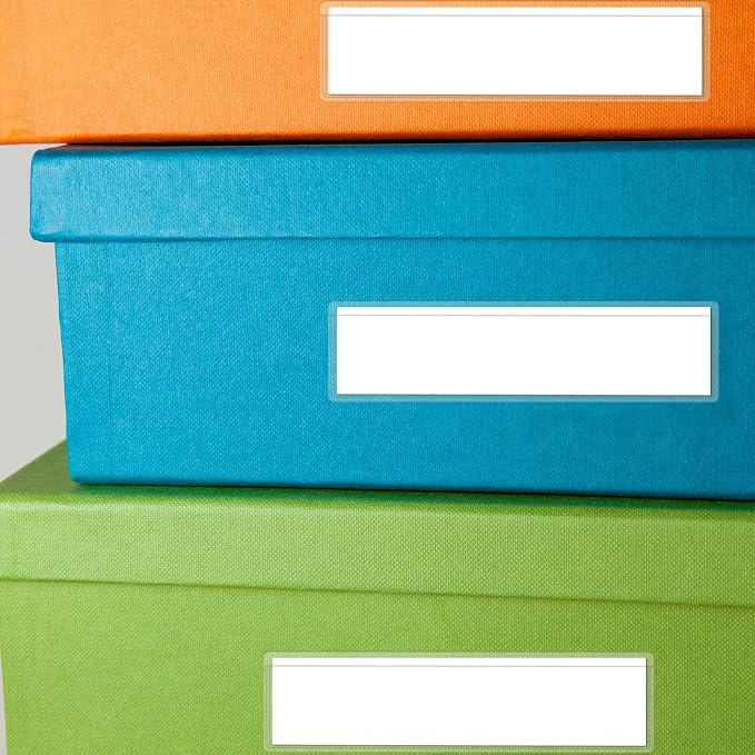 36 Pack 1.2" x 4.3" Self-Adhesive Label Holders Index Card Pockets - Image 6