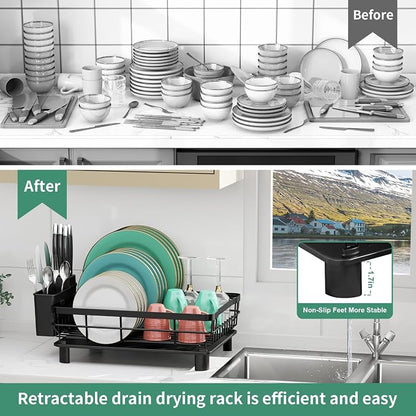 MOUKABAL Dish Drying Rack, Dish Rack, Stainless Steel Dish Racks - Image 4