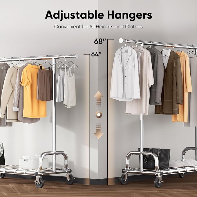 HOKEEPER Clothing Racks Heavy Duty Clothes Rack Adjustable Garment Rack - Image 6