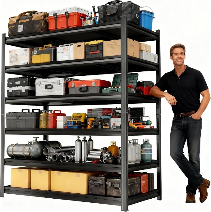 Metal Shelving, Garage Shelving Unit and Storage, Adjustable Storage Shelves by Unknown