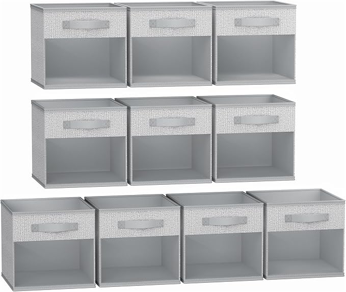 DIMJ Storage Cubes, Cube Storage Bin, 10 Pack Foldable Cubes by DiMJ