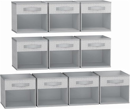 DIMJ Storage Cubes, Cube Storage Bin, 10 Pack Foldable Cubes by DiMJ
