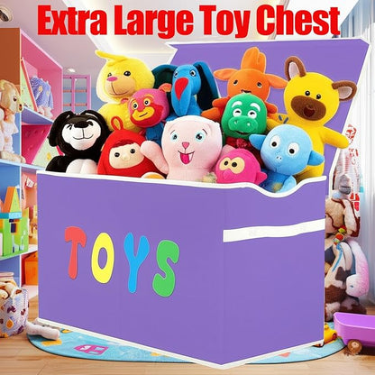 YOLOXO Toy Box Chest, Collapsible Sturdy Storage Bins - Image 4