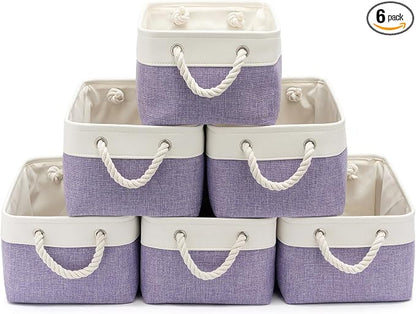 13.8x9.8x6.7 Inch Fabric Small Storage Bins by VQRTEXAStorageBasket