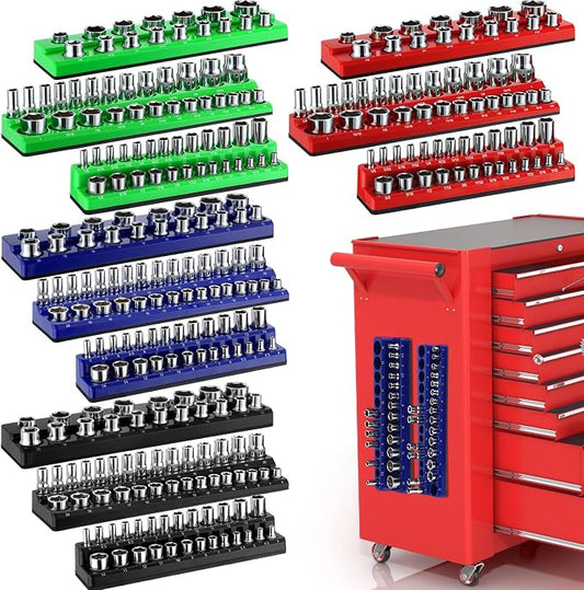 12 Pcs Magnetic Socket Organizer Set Compatible by Datanly