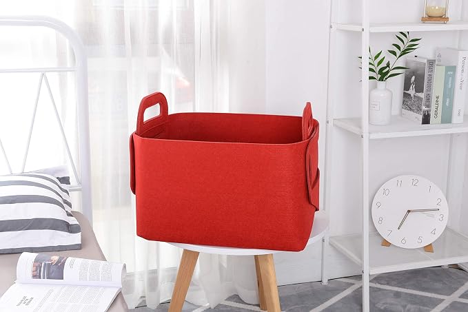 Minoisome Storage Basket Felt Storage Bin Collapsible& Convenient Box Organizer - Image 3