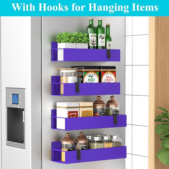 4 Pack Magnetic Spice Storage Rack Organizer - Image 2