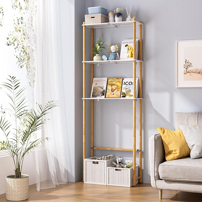 AmazerBath Bamboo Over The Toilet Storage Shelf, 3-Tier Bathroom Storage - Image 6