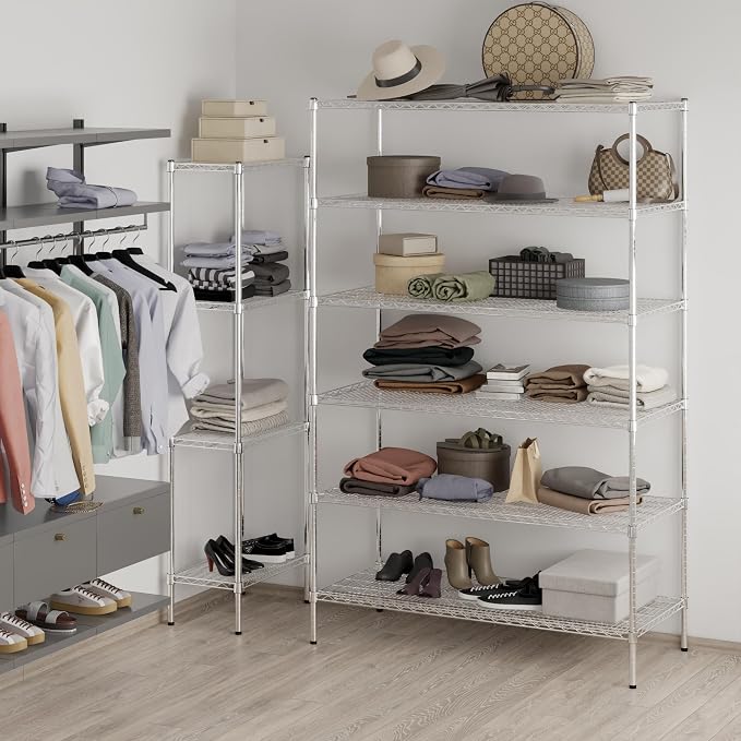 24" Deep x 54" Wide x 86" Height Wire Shelving Kit | 6-Tier | NSF Commercial - Image 2