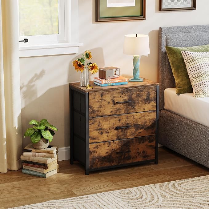 Nightstand, End Table, Bedside Table, Small Tall Dresser - Image 8