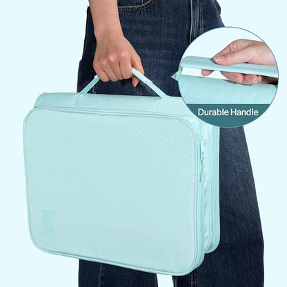 SUNEE Zippered Binder Bag with Handle, 2-Inch 3-Ring O-Ring, 500-Sheet Capacity - Image 7