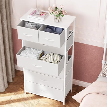 Fabric Dresser with 7 Drawers, Vertical Storage Tower | Sturdy Steel Frame - Image 2