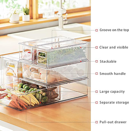 Mano Fridge Drawer Pull Out Stackable Bins - Image 5