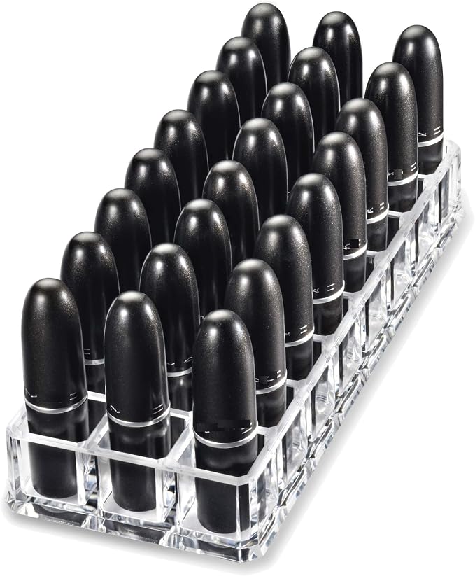 Acrylic Lipstick Makeup Organizers 24 Space Beauty Storage Refillable Cosmetic - Image 2