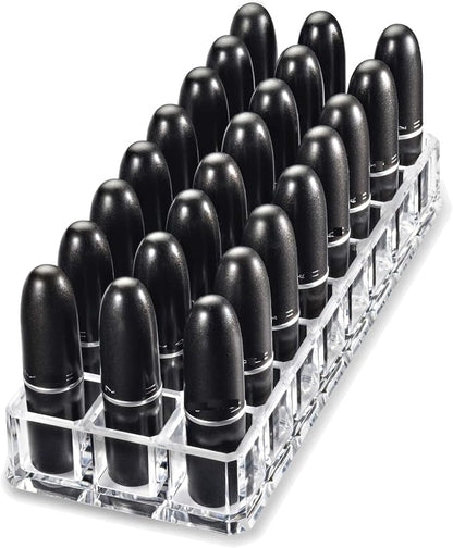 Acrylic Lipstick Makeup Organizers 24 Space Beauty Storage Refillable Cosmetic - Image 2